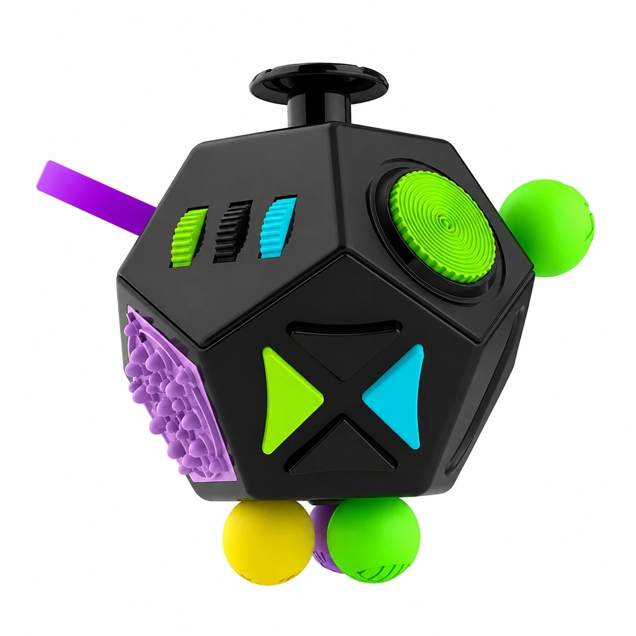 Fidget Cube 12-Sidor – Stress & Sensorisk Fidget Toy