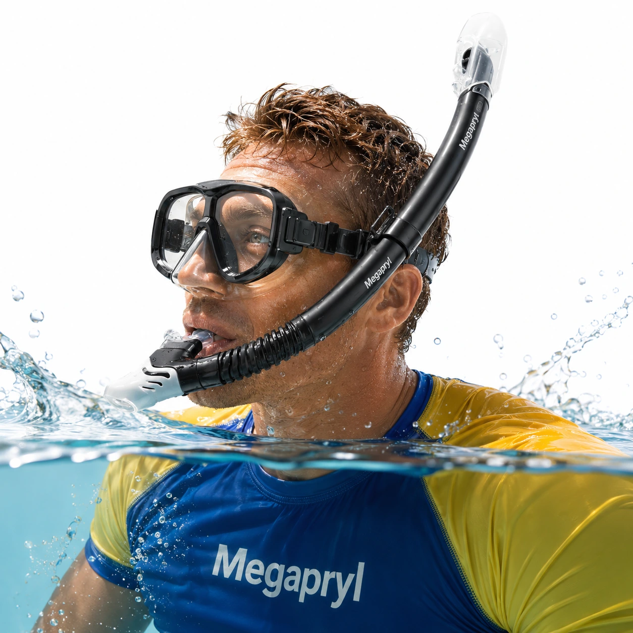 Snorkel med Torrtopp – För Dykning & Simning