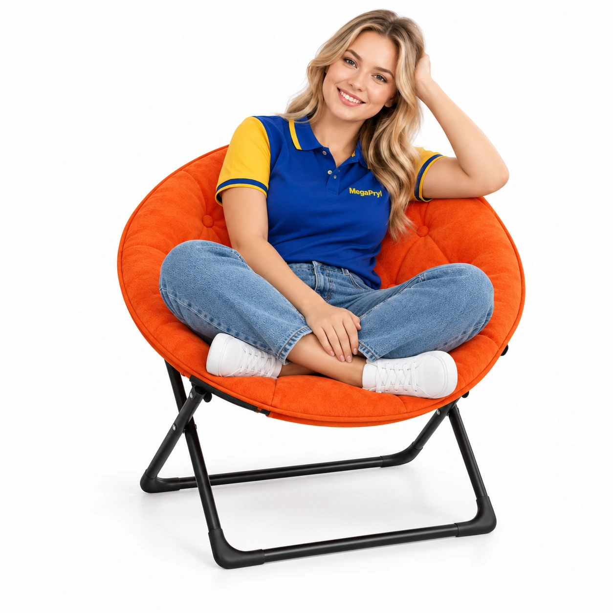 Hopfällbar moon chair för vardagsrum och sovrum