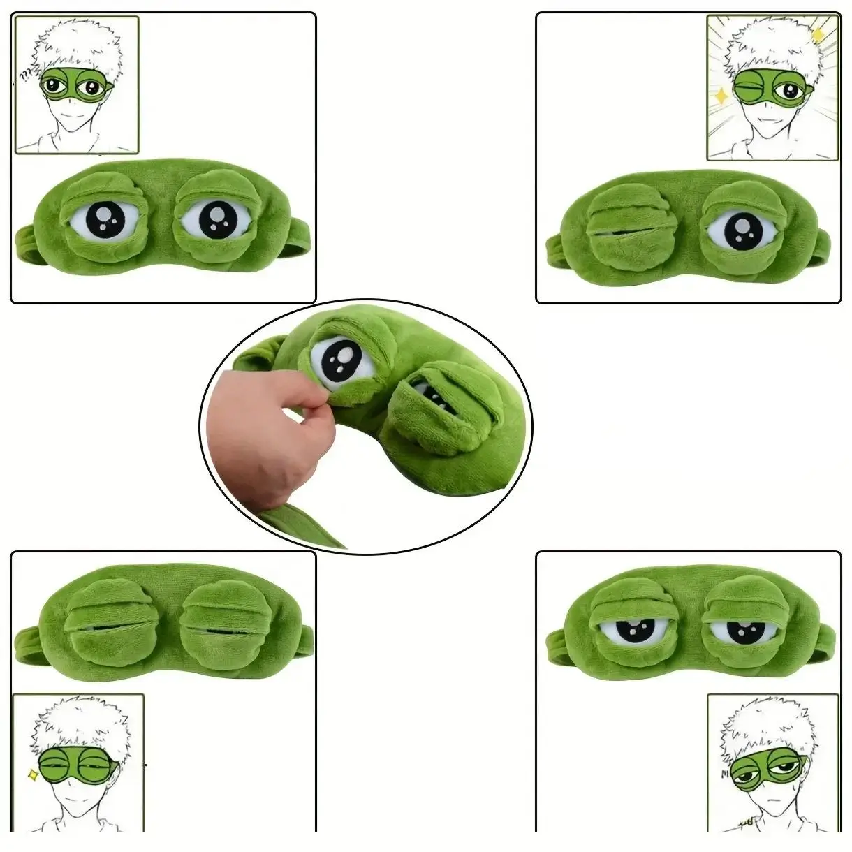 Sovmask Groda – Mjuk Plysch Ögonmask 4