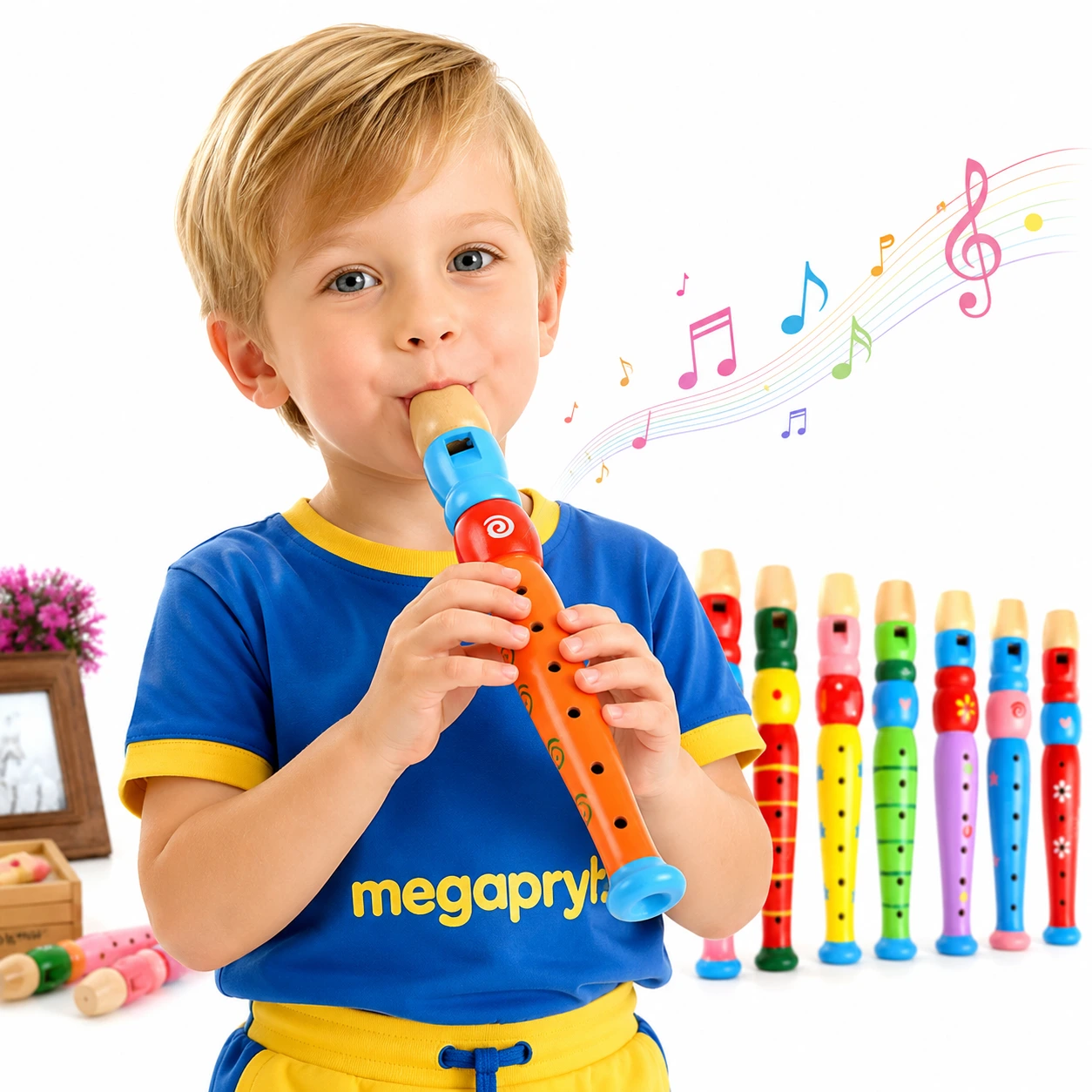 Träflöjt för Barn – Färgglatt Musikinstrument