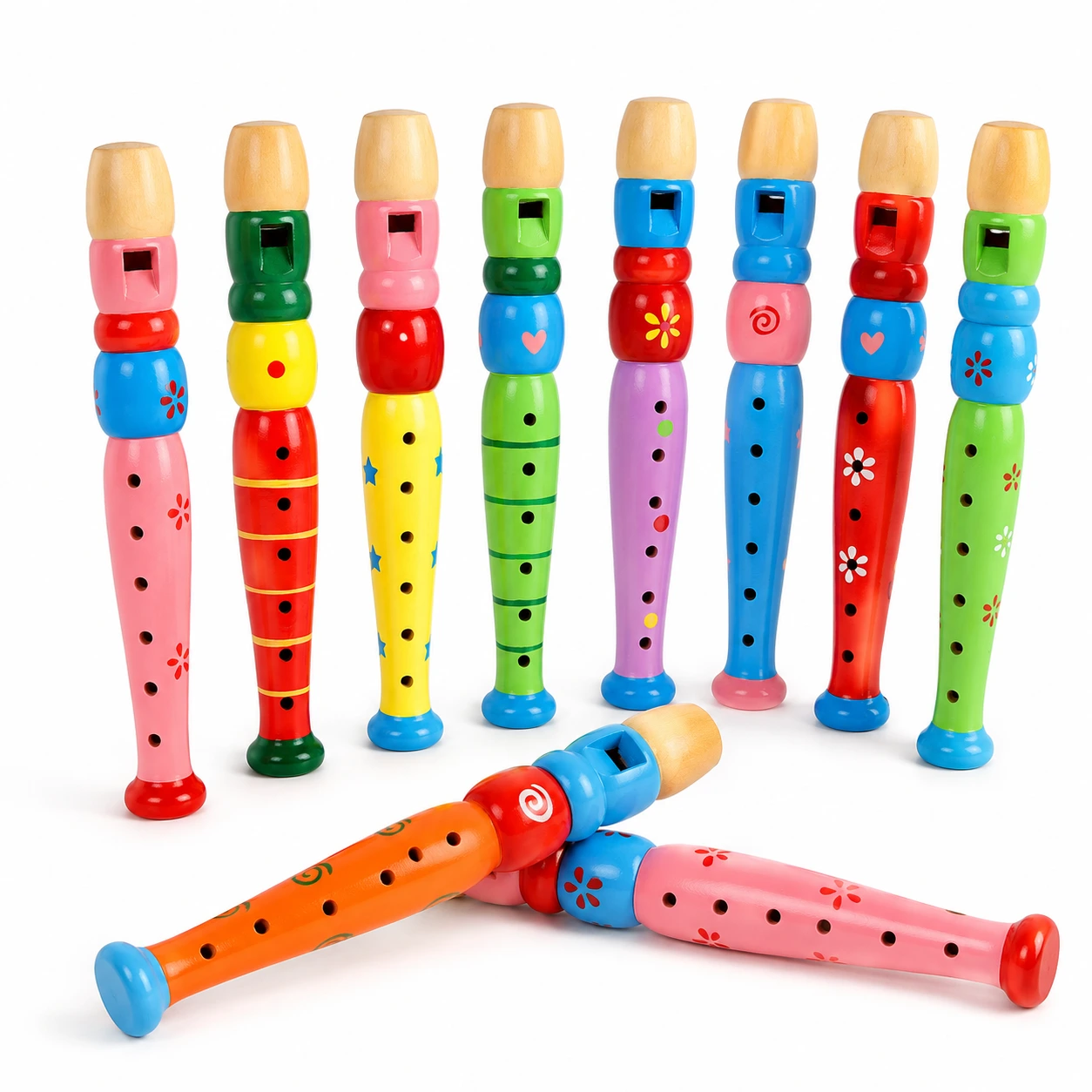 Träflöjt för Barn – Färgglatt Musikinstrument