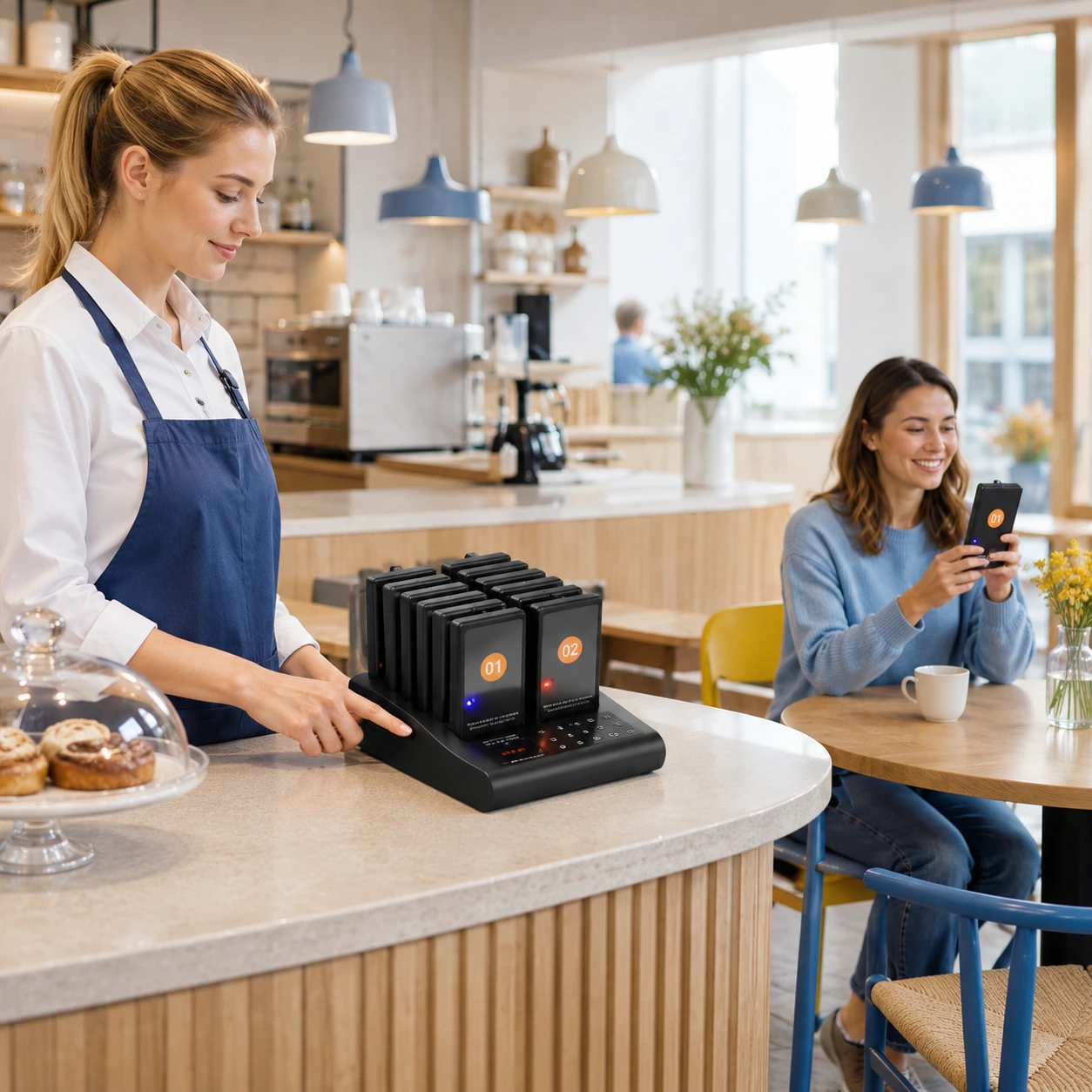 Trådlöst Kösystem med Puckar för Restaurang
