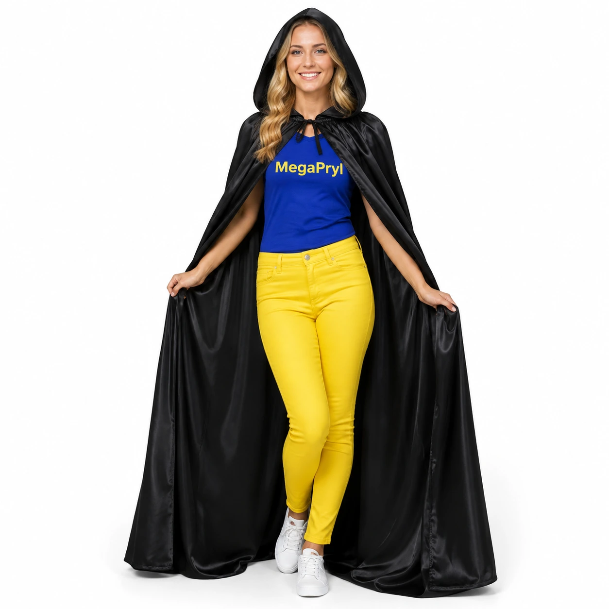 Huvförsedd cape för vuxna till maskerad och cosplay