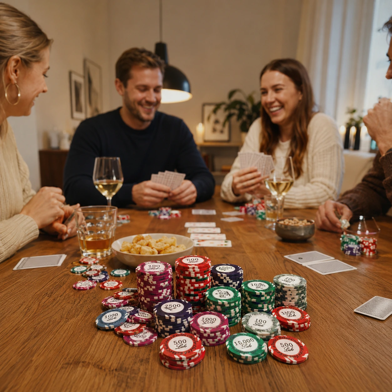 Pokerchips för spelkväll och kasino 50-pack
