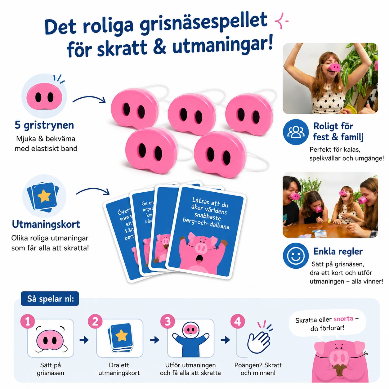 Gristrynen Partyspel – Roligt Sällskapsspel för Fest