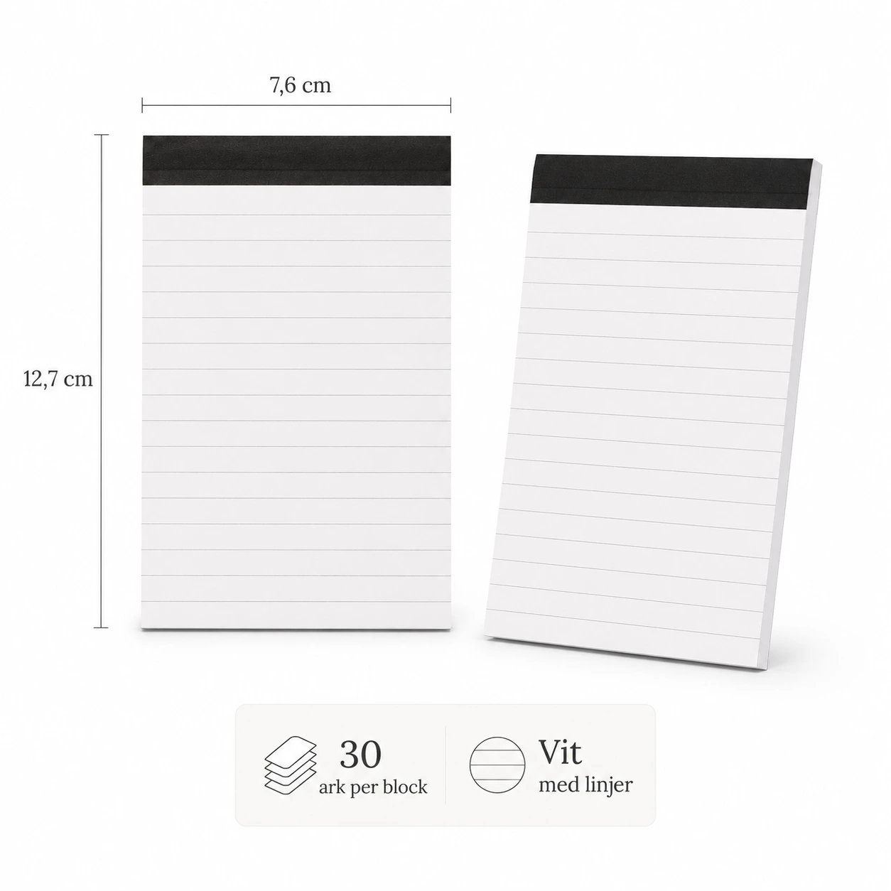 Linjerat Anteckningsblock 30 Ark – Pocketformat 10-pack