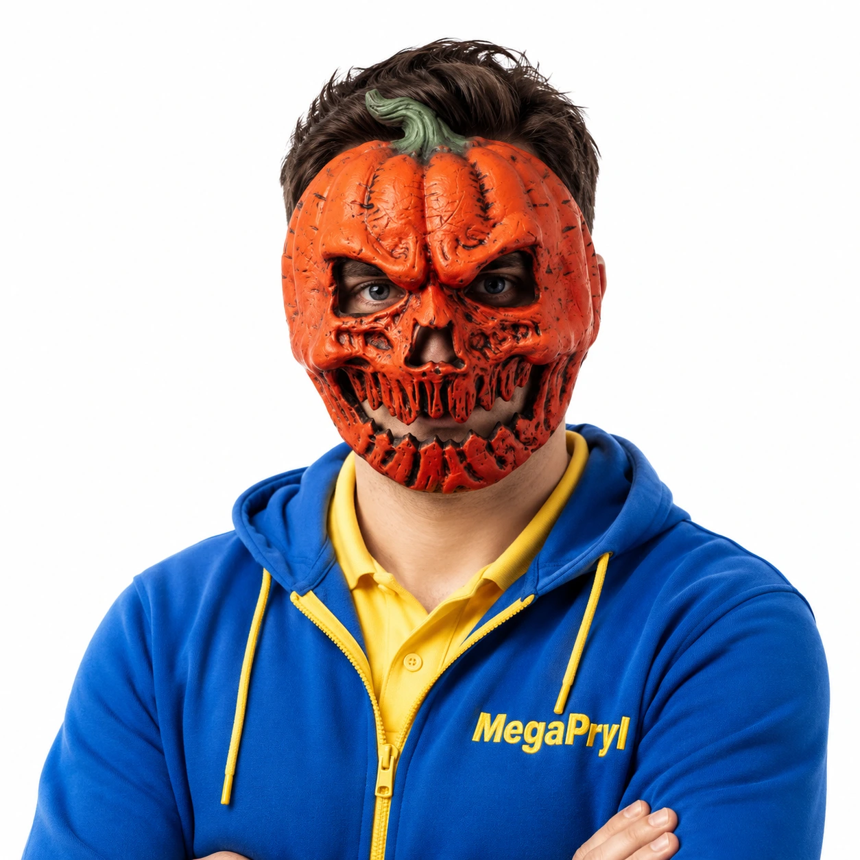 Halloweenmask pumpa för maskerad och cosplay