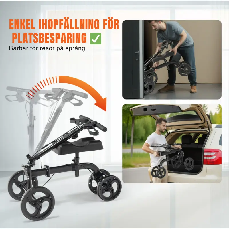 Knäskoter Hopfällbar i Stål – Justerbar 4