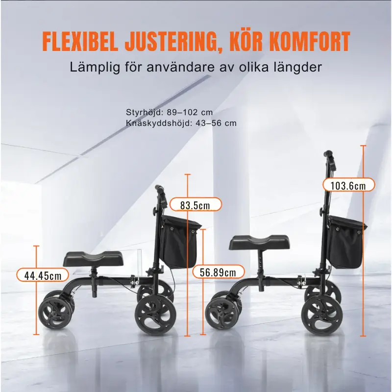 Knäskoter Hopfällbar i Stål – Justerbar 6