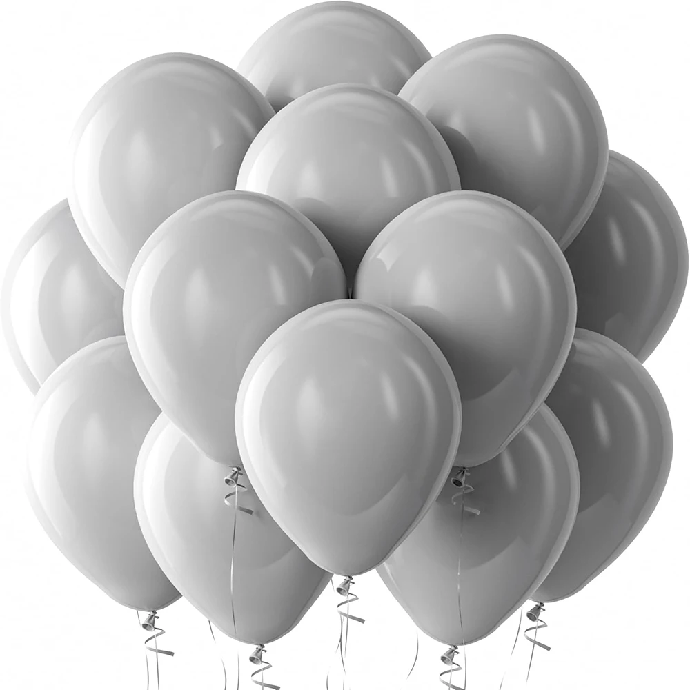 Latexballonger Pastell Grå 50 cm – 20-pack