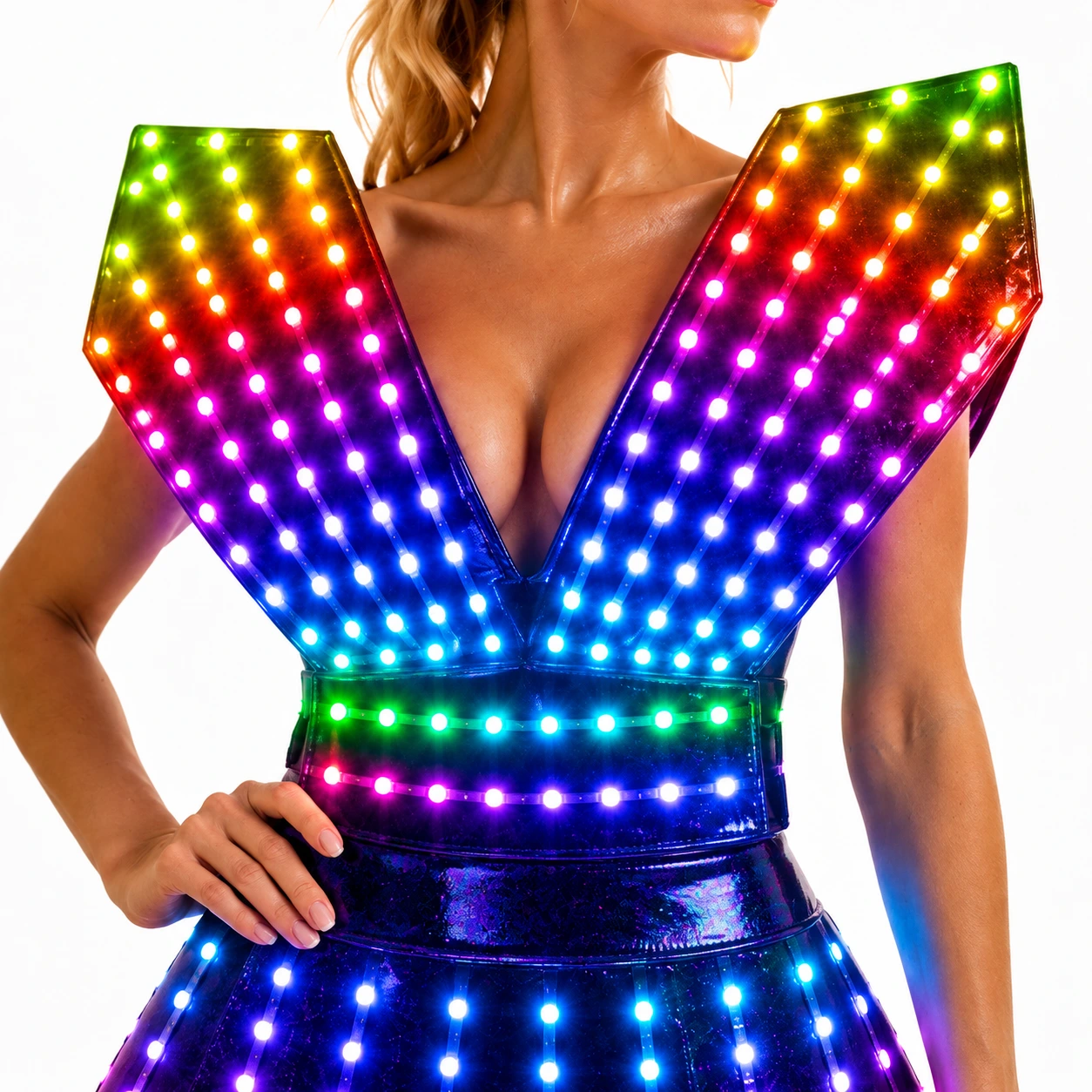 LED-klänning för scen och fest, dam
