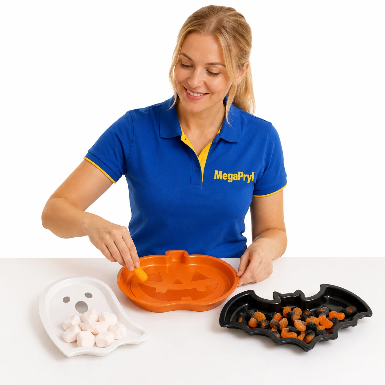 Halloween serveringsfat i plast, 3-pack