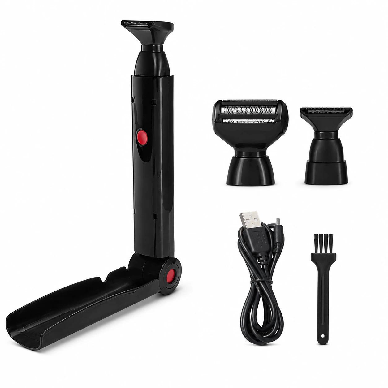 Ryggtrimmer och ansiktstrimmer med vikbart handtag