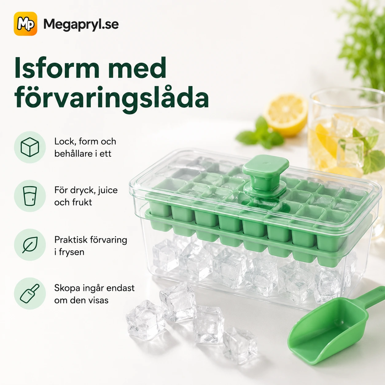 Isform med Förvaringslåda och Lock – 68 Bitar