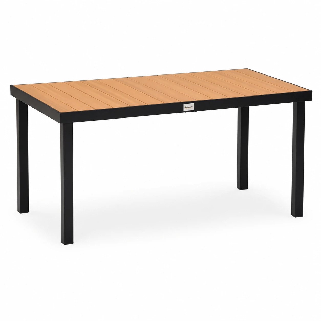 Trädgårdsbord i Aluminium med Trälook 140 cm