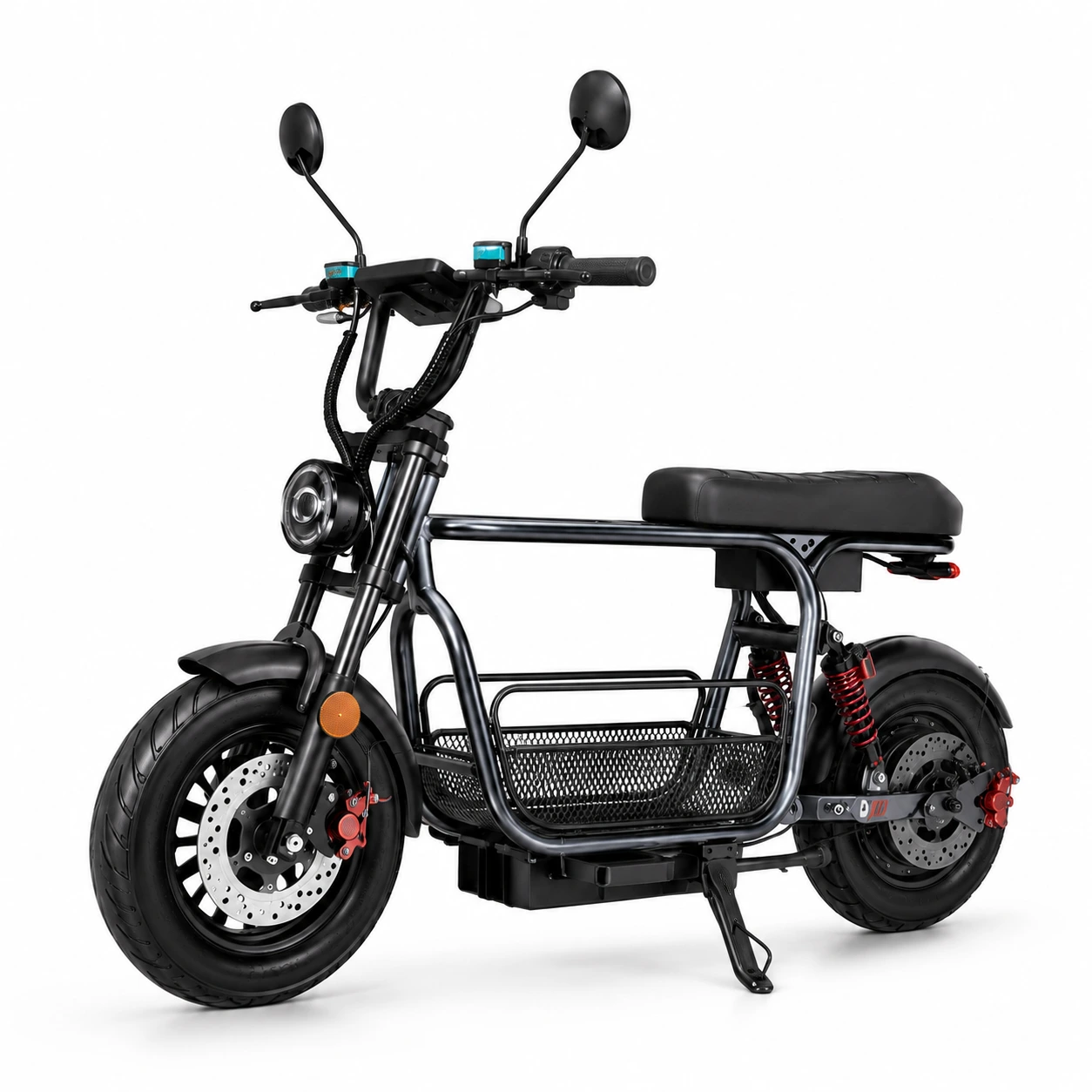 Elscooter med Sadel 15 Tum och NFC, 1500 W, 15,6 Ah