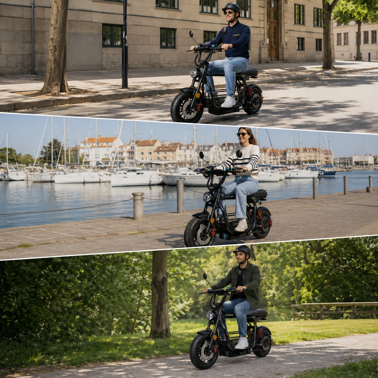 Elscooter med Sadel 15 Tum och NFC, 1500 W, 15,6 Ah