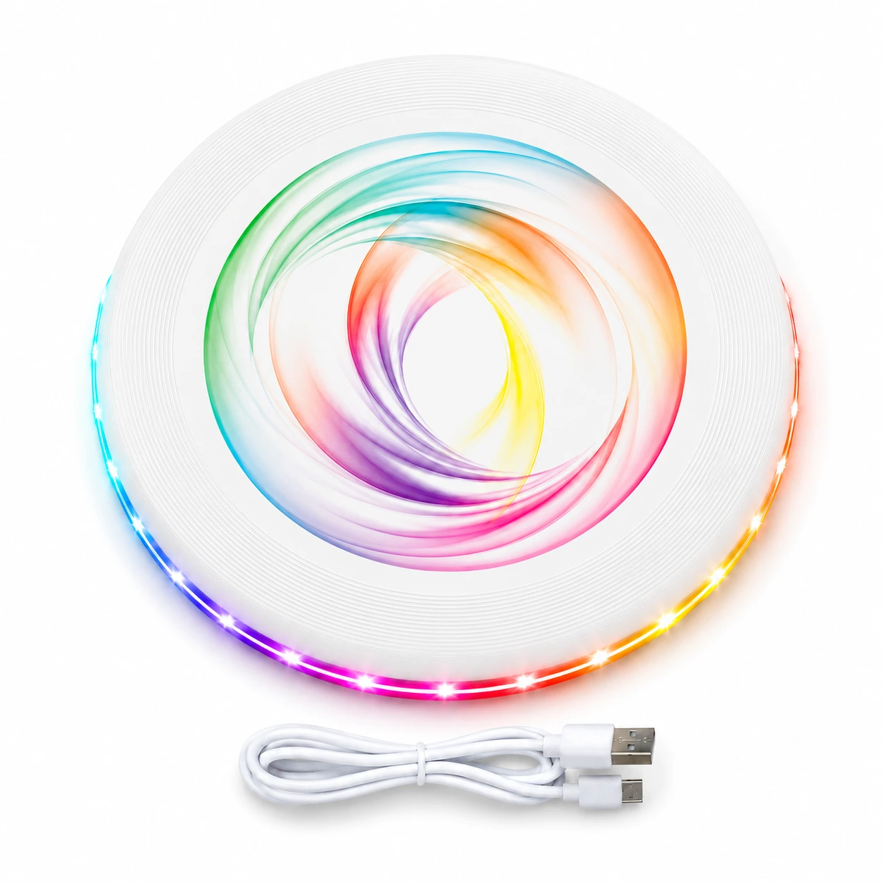 Flygande Disc med LED-ljus USB-laddning