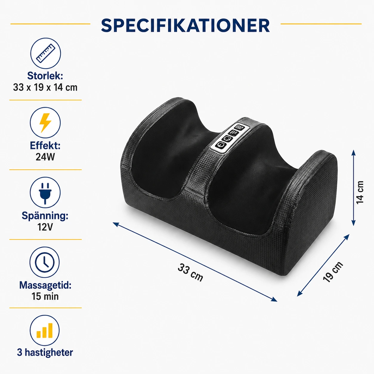 Fotmassagerare med Värme och Shiatsu Massage