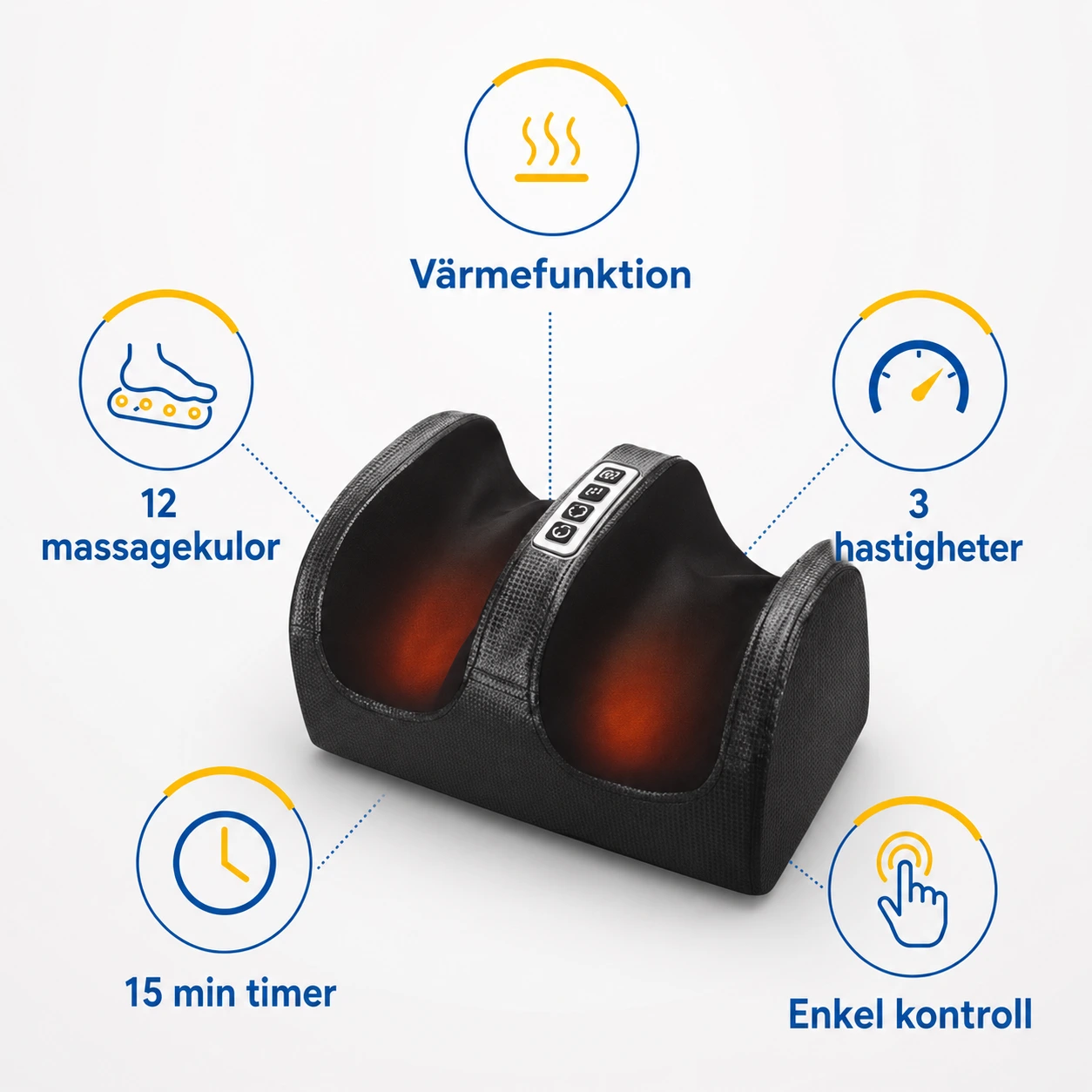 Fotmassagerare med Värme och Shiatsu Massage