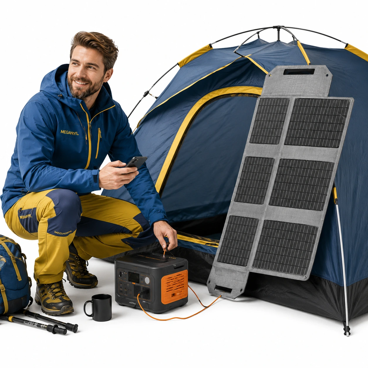 Solpanel 80W Hopfällbar med USB-C och DC-Portar