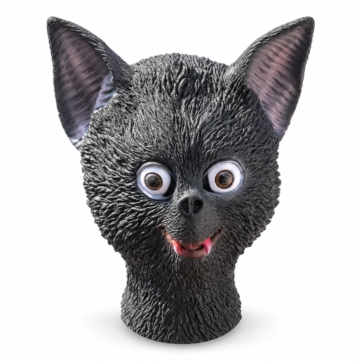 Grå Fladdermus Latexmask med Stora Ögon