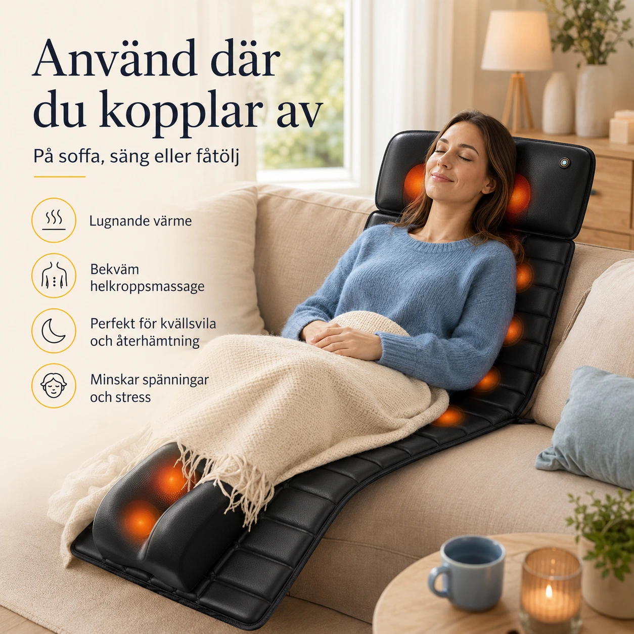 Massagematta med Värme för Hela Kroppen