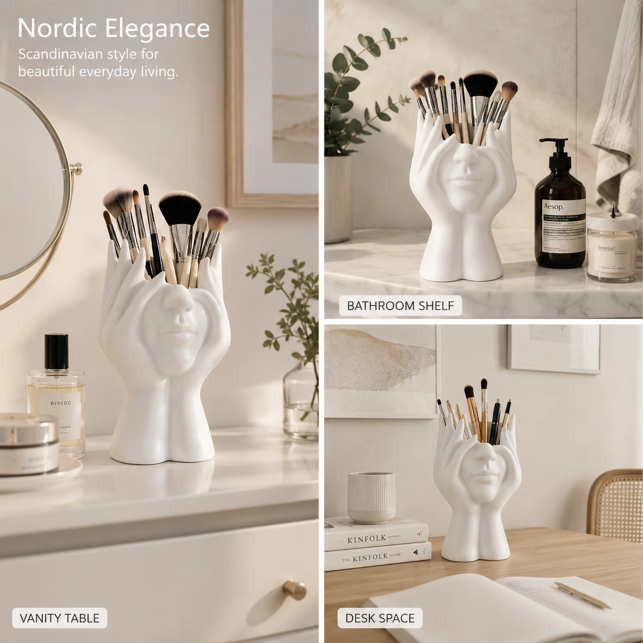 Sminkborsthållare i Konstnärlig Ansiktsdesign