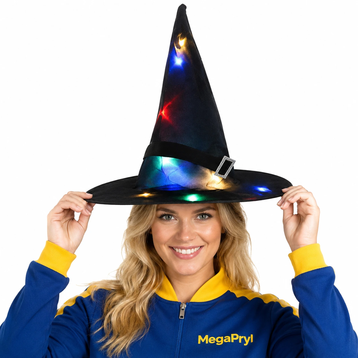 LED-häxhatt för Halloween och maskerad
