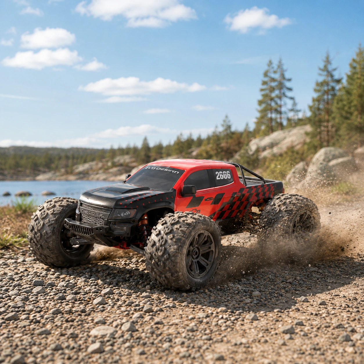 Radiostyrd offroad-bil i skala 1:10