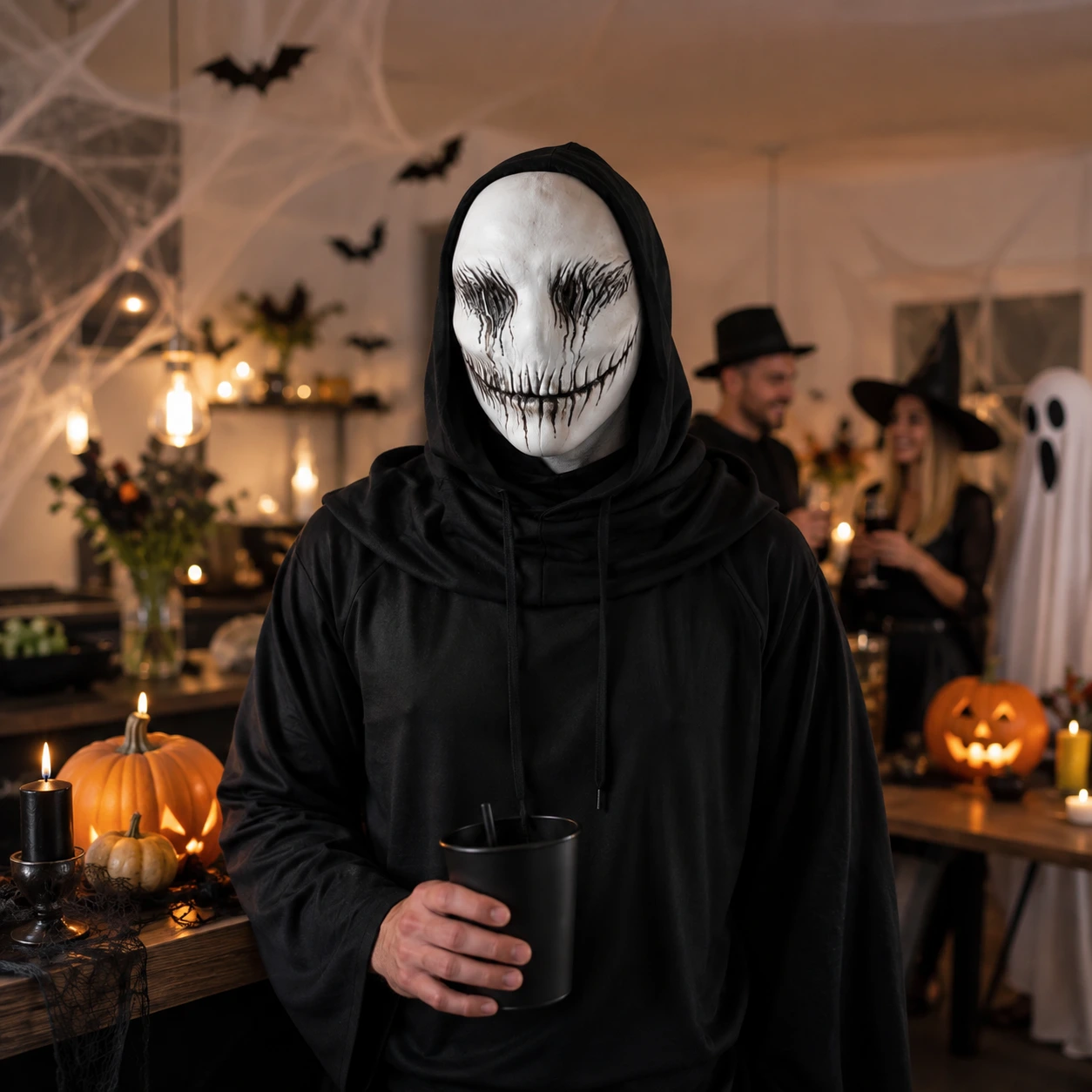 Skull mask för Halloween i latex