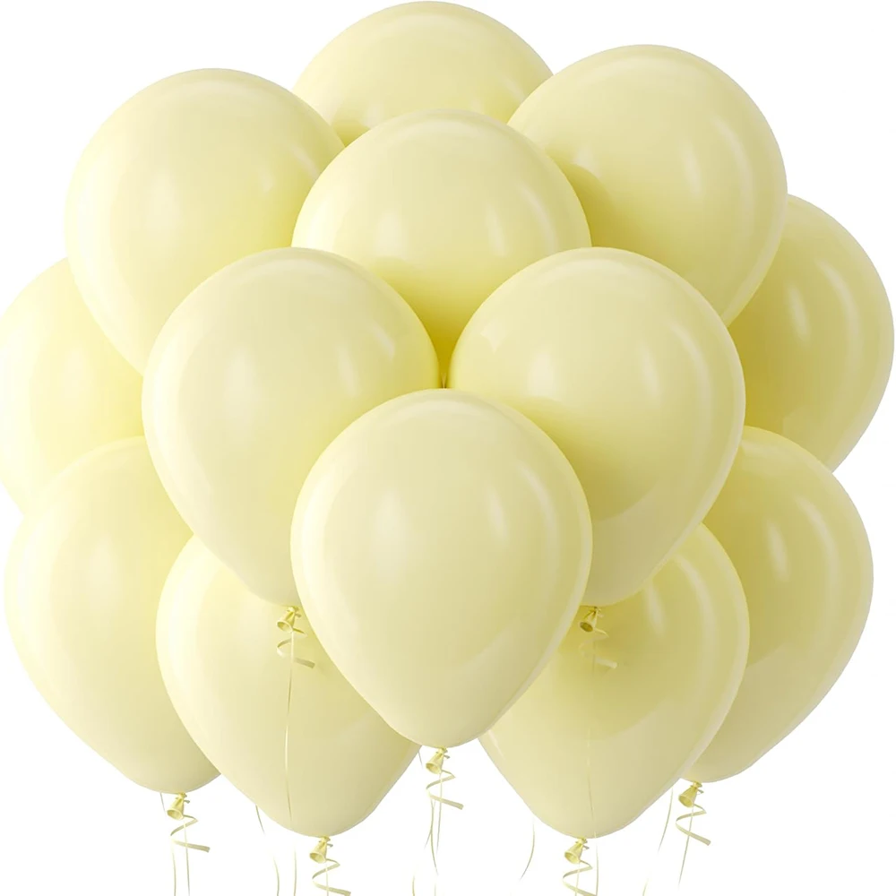 Latexballonger Pastell Krämgul 50 cm – 20-pack
