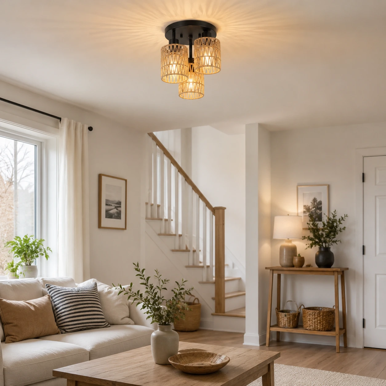 Taklampa med E27-sockel för vardagsrum och hall