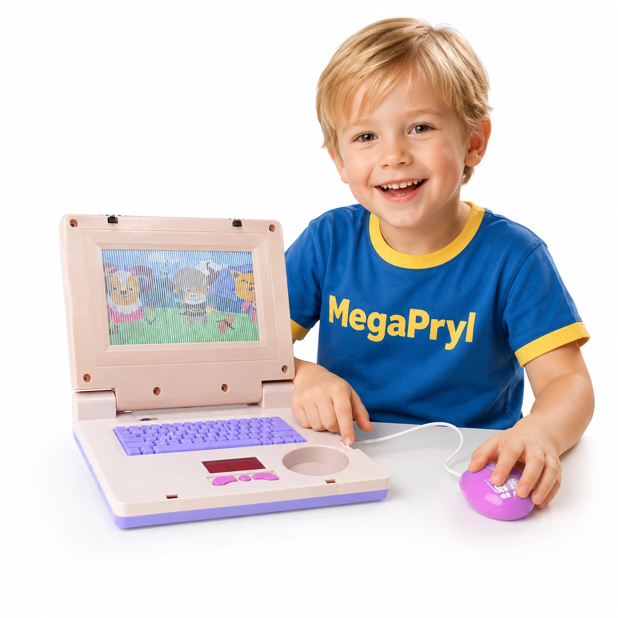 Leksakslaptop för Barn med Ljus, Musik och Mus
