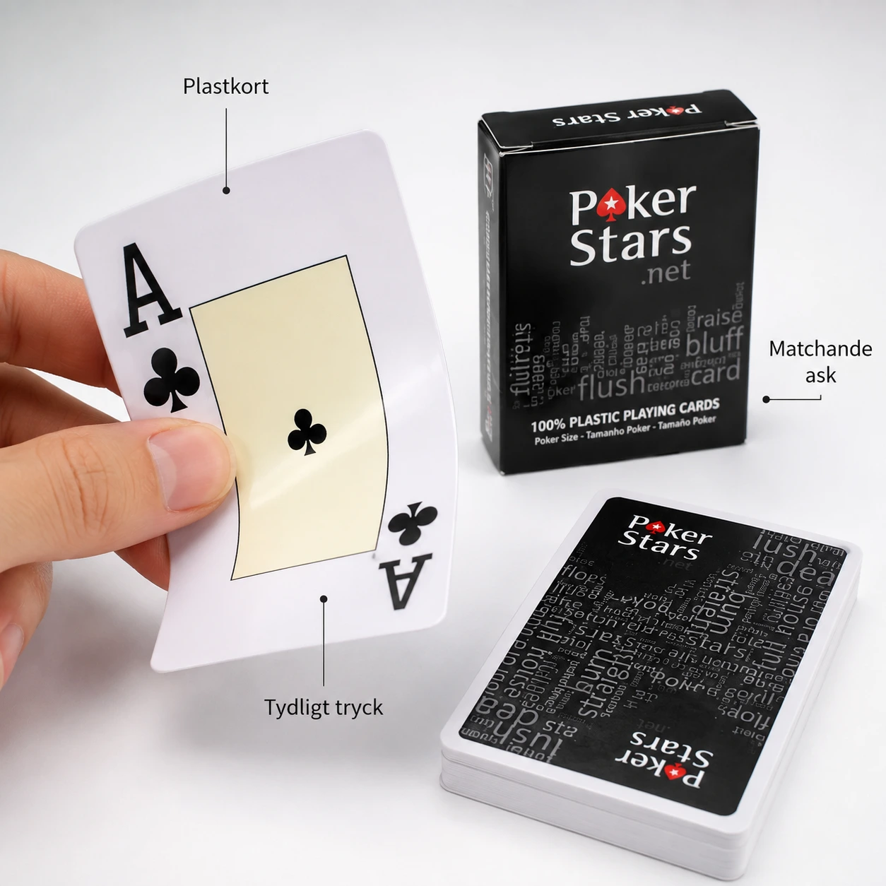 Spelkort i plast för poker och kortspel