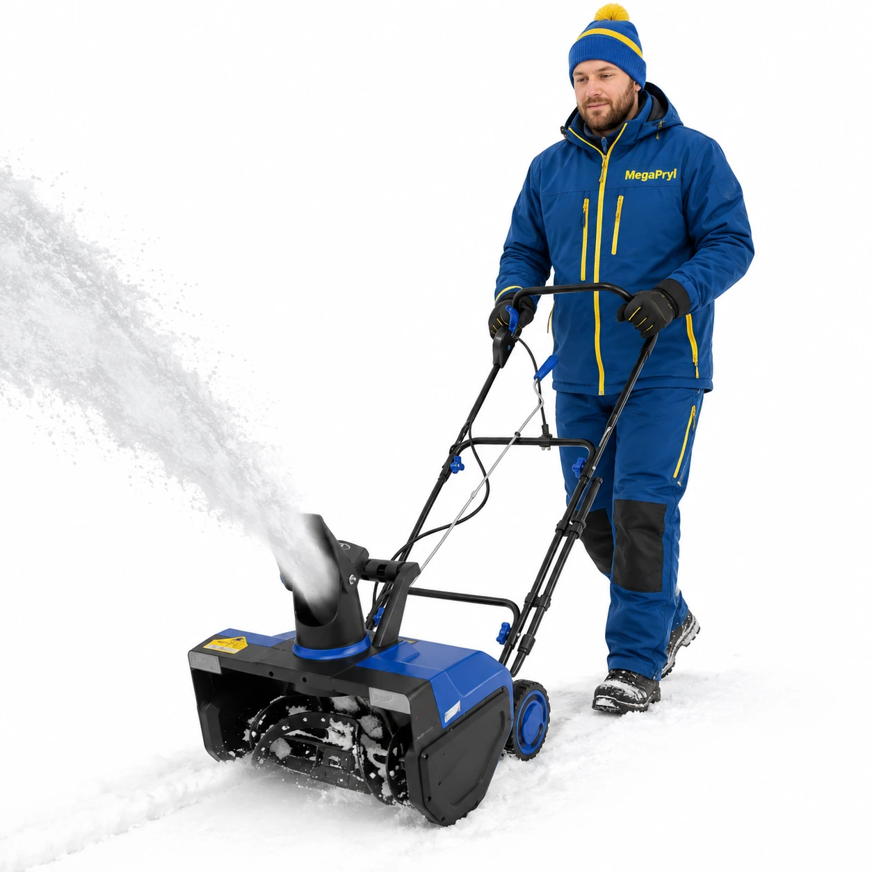 Elektrisk snöslunga för snöröjning