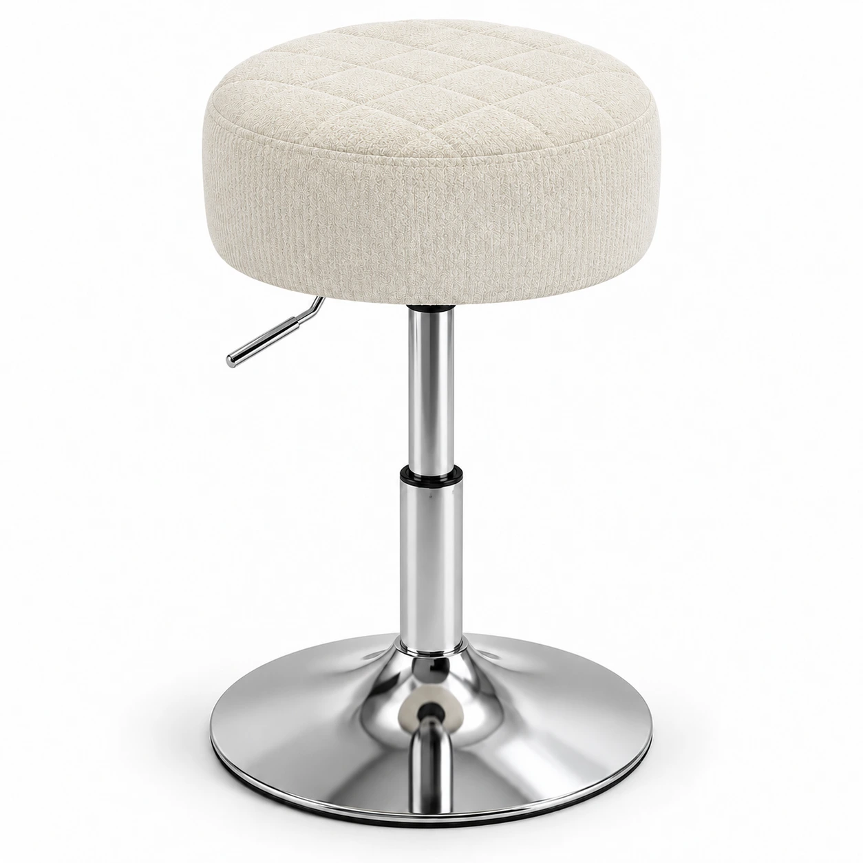 Justerbar barstol med rund sits och 360° rotation