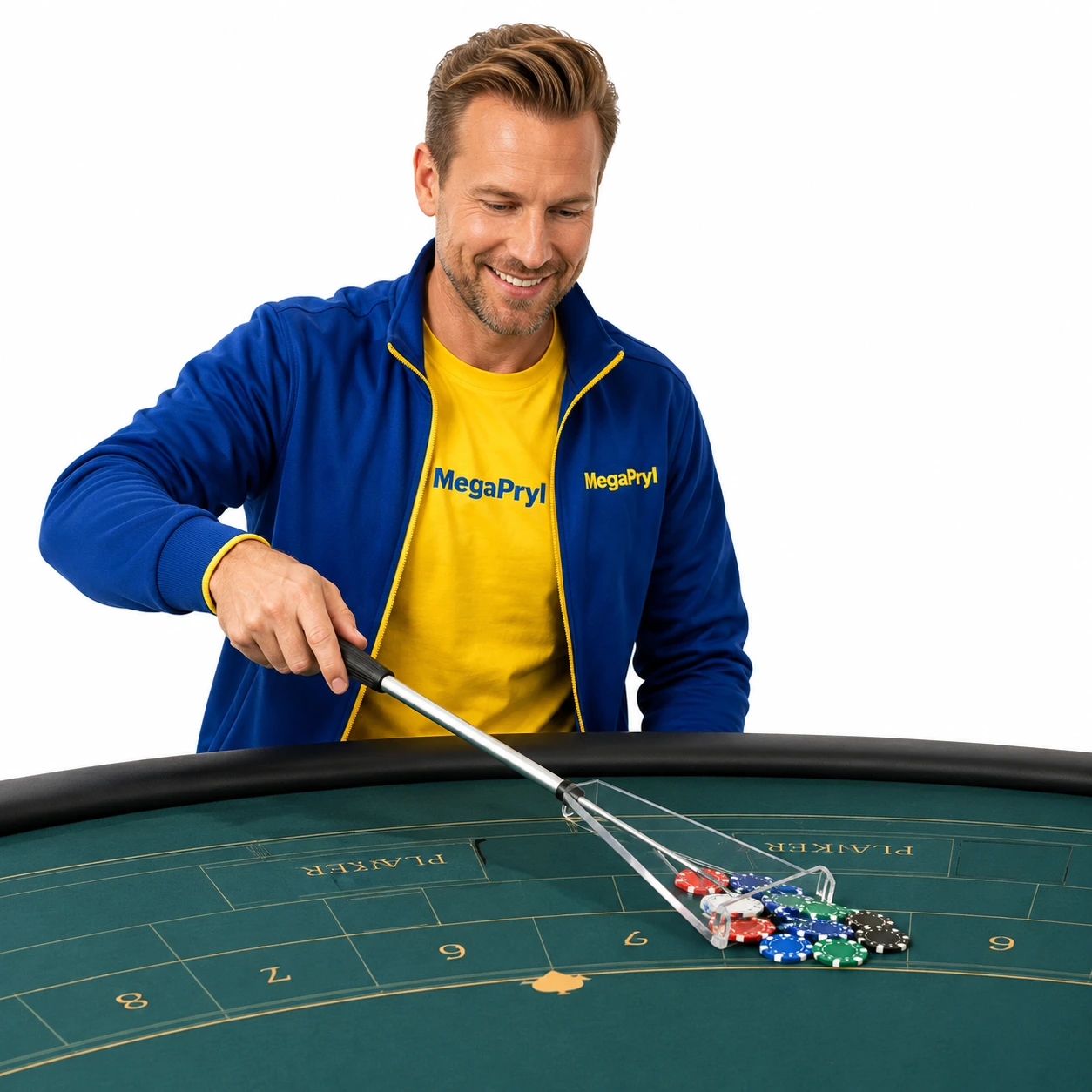 Pokerraka för marker med teleskopskaft