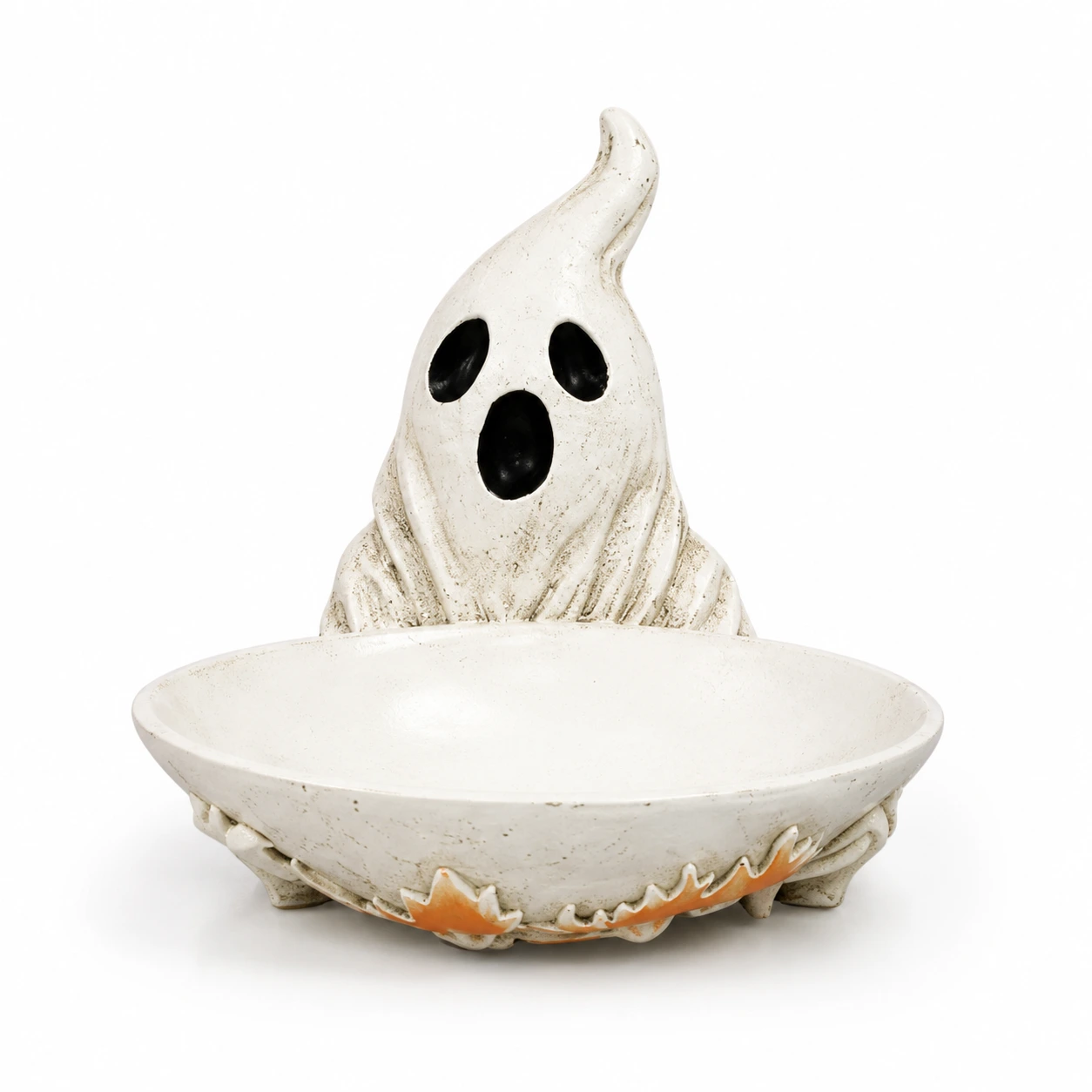 Godisskål med spöke för halloween i resin