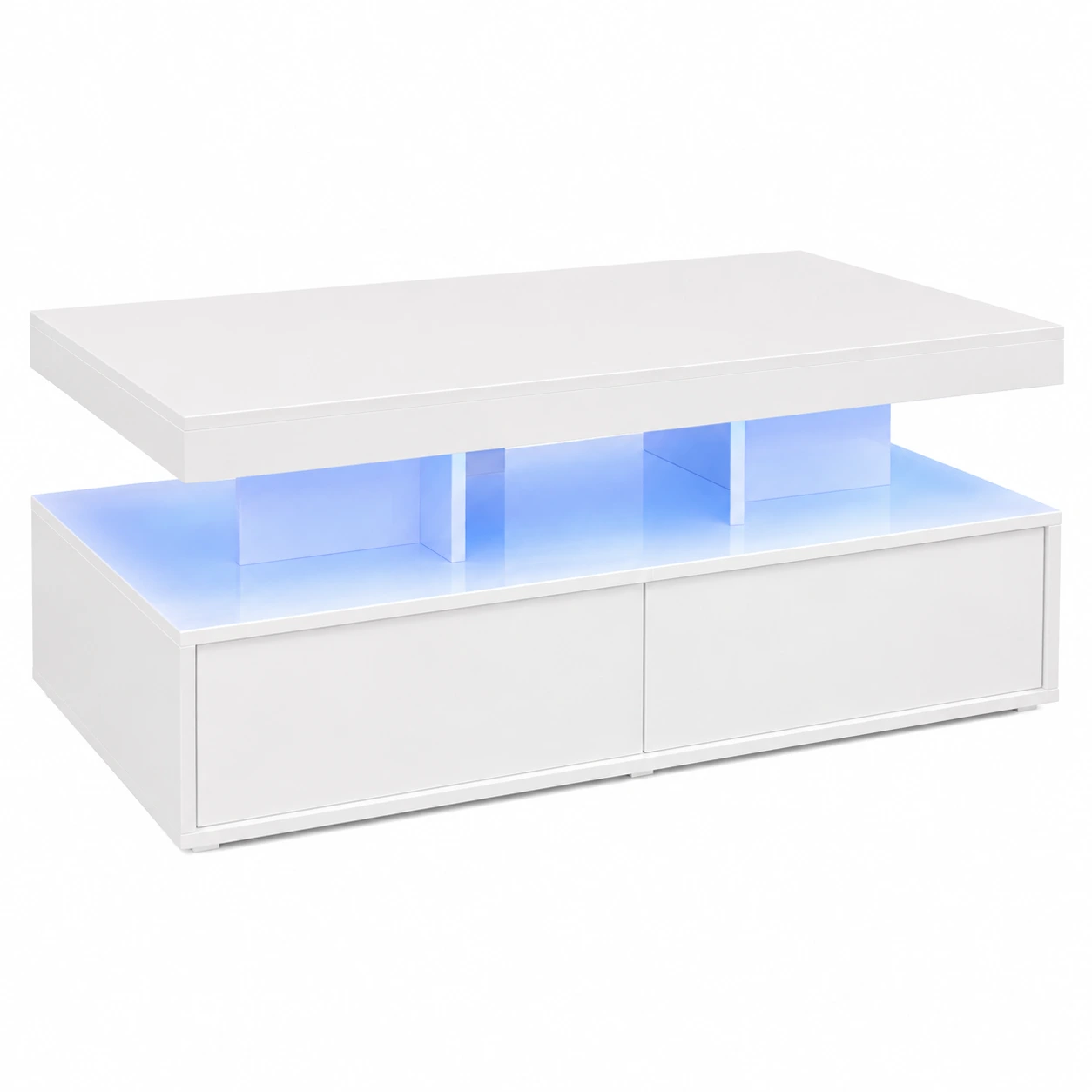 Soffbord med LED-belysning och 2 lådor