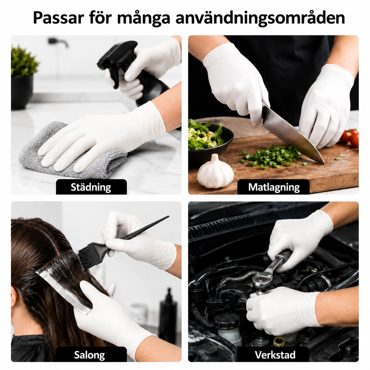 Nitrilhandskar Vita – Engångshandskar