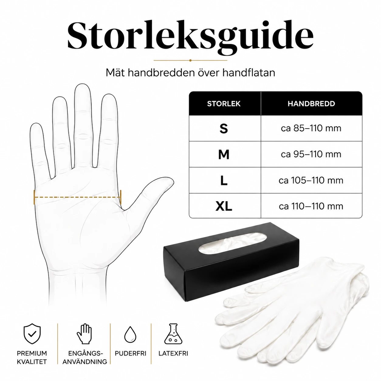 Nitrilhandskar Vita – Engångshandskar