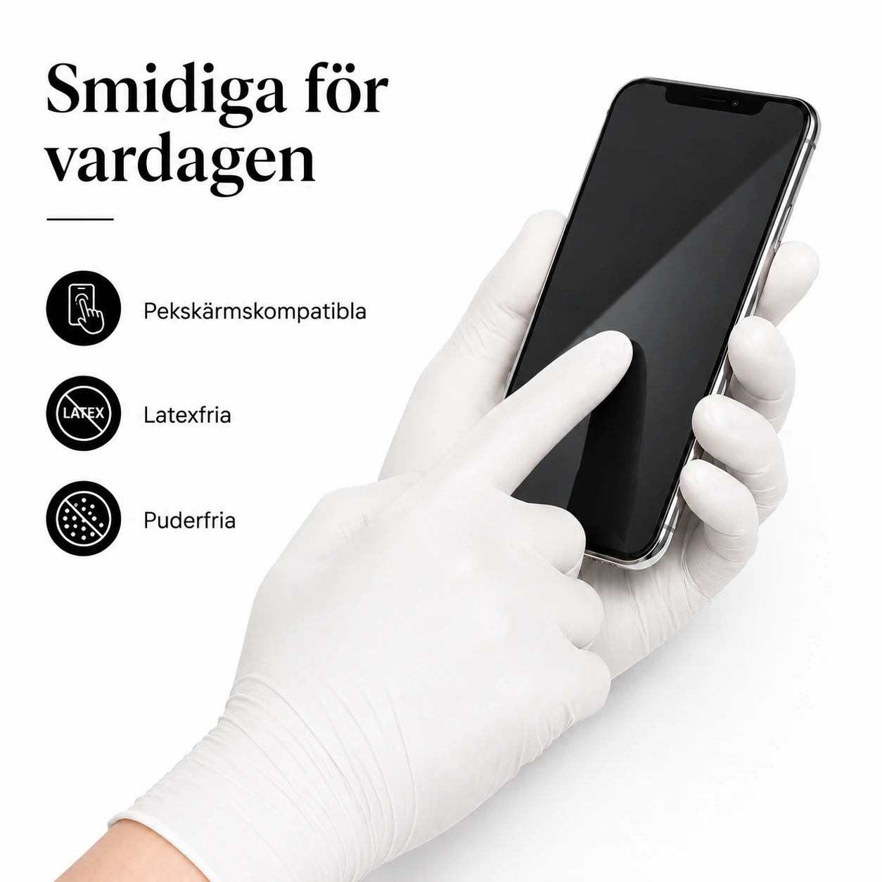 Nitrilhandskar Vita – Engångshandskar