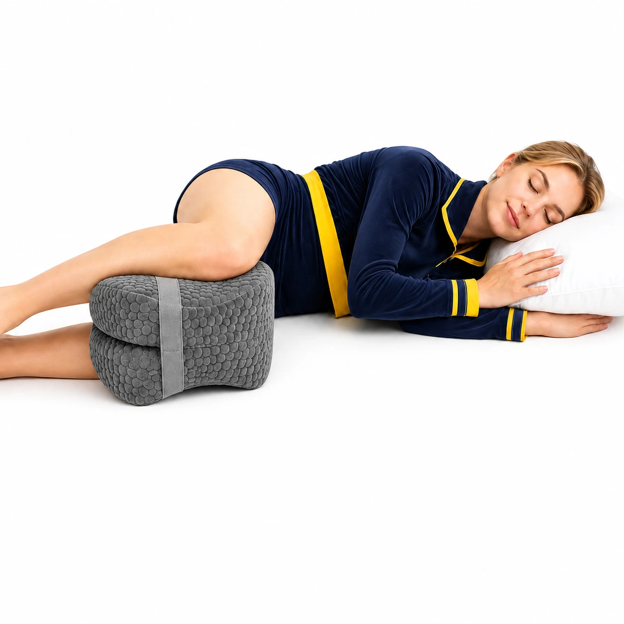 Ergonomisk Knäkudde i Memory Foam – Grå