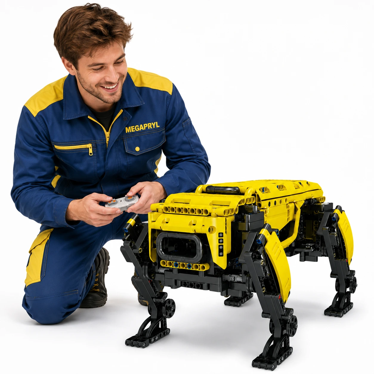 Motoriserat robot hund byggset med app och fjärrkontroll