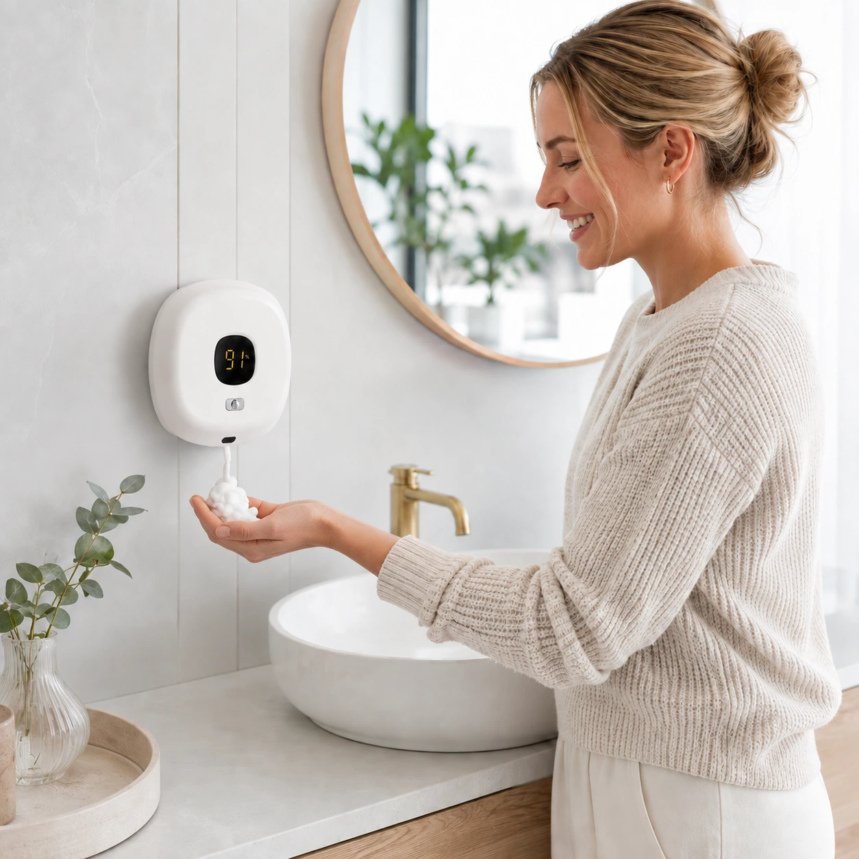 Automatisk tvåldispenser för väggmontering 300 ml