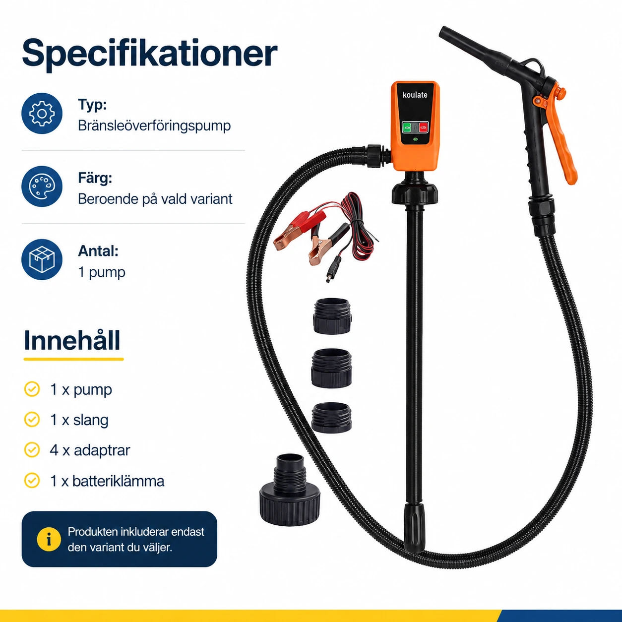 Bränsleöverföringspump för diesel och olja