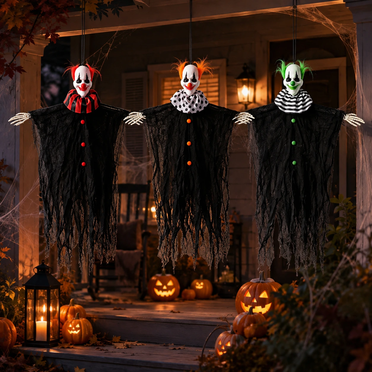 Hängande clownspöke för halloweendekoration 78 x 55 cm