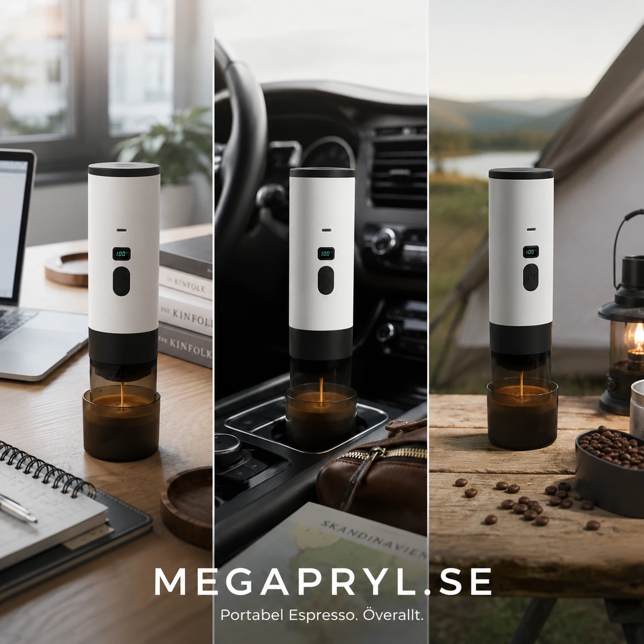 Portabel Espressomaskin 3-i-1 med 15 Bar och USB-C